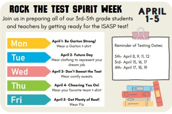 Rock the Test Spirit Week April 1st – 5th